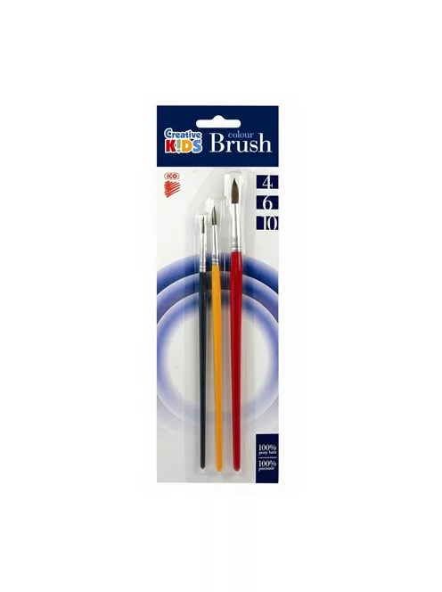 ICO Ecsetkészlet, no. 4-6-10, fa, ICO "Creative Kids"