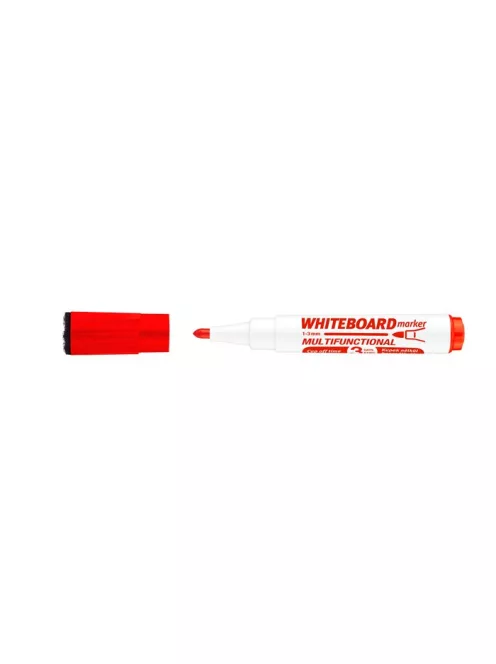 ICO Tábla- és flipchart marker, 1-3 mm, multifunkciós, ICO "Markeraser" piros