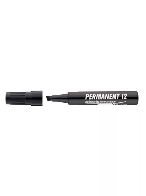 ICO Alkoholos marker, 1-4 mm, vágott, ICO "Permanent 12", fekete