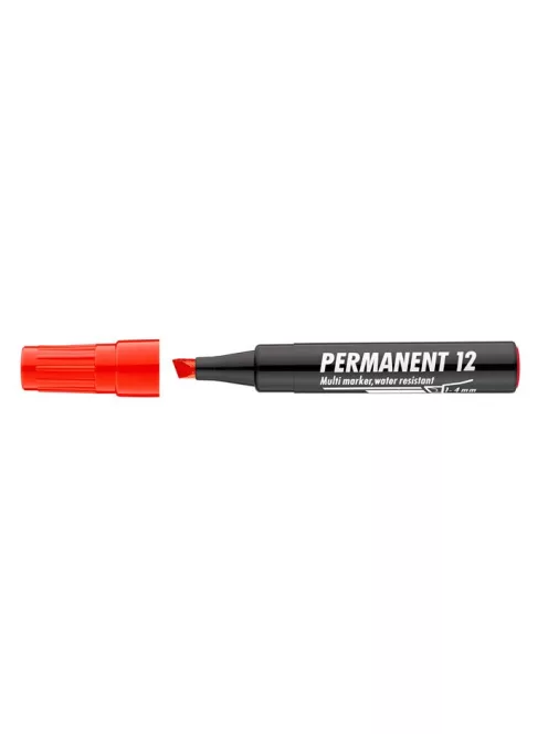 ICO Alkoholos marker, 1-4 mm, vágott, ICO "Permanent 12", piros
