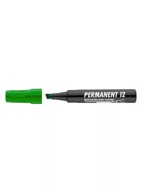ICO Alkoholos marker, 1-4 mm, vágott, ICO "Permanent 12", zöld