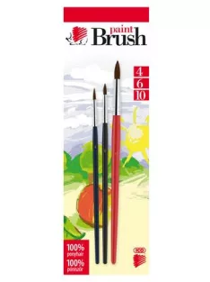   ICO Ecsetkészlet, no. 4-6-10, fa, ICO "Süni", vegyes színek