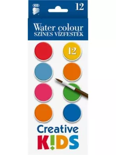   ICO Vízfesték, 12 darabos, 28 mm, ICO "Creative Kids"