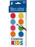 ICO Vízfesték, 12 darabos, 28 mm, ICO "Creative Kids"