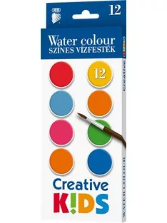   ICO Vízfesték, 12 darabos, 28 mm, ICO "Creative Kids"