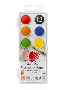 ICO Vízfesték, 12 darabos, 22,5 mm, ICO "Süni"