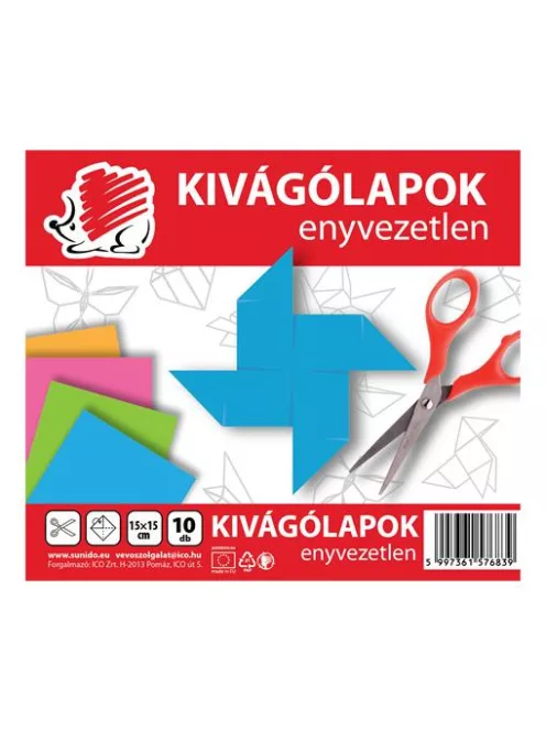 ICO Kivágó, 15x15 mm, ICO "Süni", 10 lap