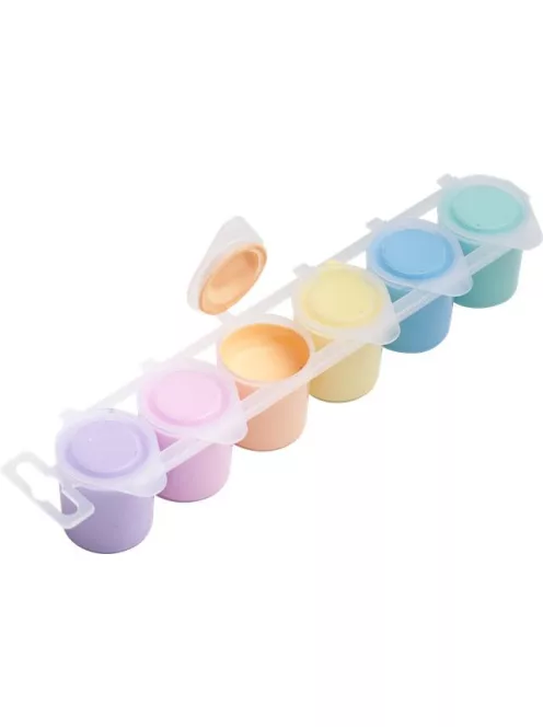 ICO Tempera készlet, tégelyes, ICO "Süni", 6 különböző pasztell szín