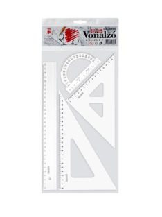   ICO Vonalzókészlet, műanyag, 4 darabos, ICO "Süni"