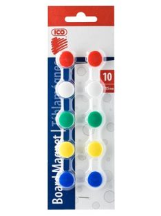  ICO Mágneskorong, 15 mm, 10 db, ICO "JY-15", 5 szín