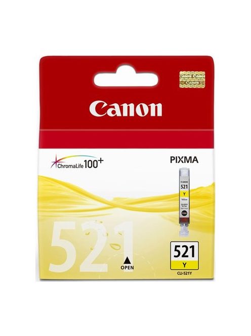 CANON CLI-521Y Tintapatron Pixma iP3600, 4600, MP540 nyomtatókhoz, CANON, sárga, 9ml