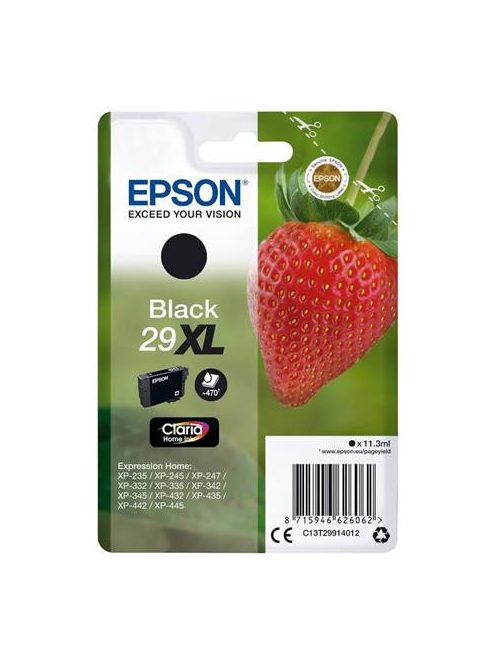 EPSON T29914012 Tintapatron XP245 nyomtatóhoz, EPSON, fekete, 11,3ml
