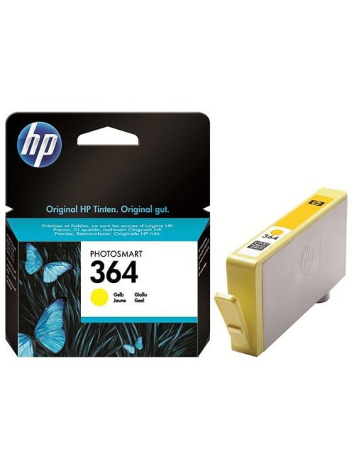 HP CB320EE Tintapatron Photosmart C5380, C6380, D5460 nyomtatókhoz, HP 364, sárga, 300 oldal