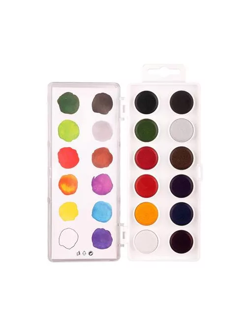 KOH-I-NOOR Vízfesték, 12 darabos, 22,5 mm, KOH-I-NOOR "Anilinky Brilliant"