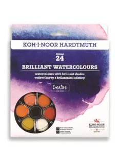  KOH-I-NOOR Vízfesték, 24 darabos, 22,5 mm, KOH-I-NOOR "Brillant"