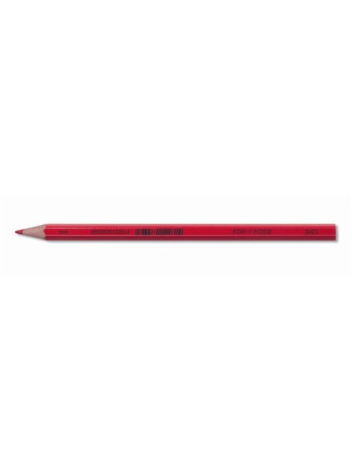KOH-I-NOOR Színes ceruza, hatszögletű, vastag, KOH-I-NOOR "3421" piros