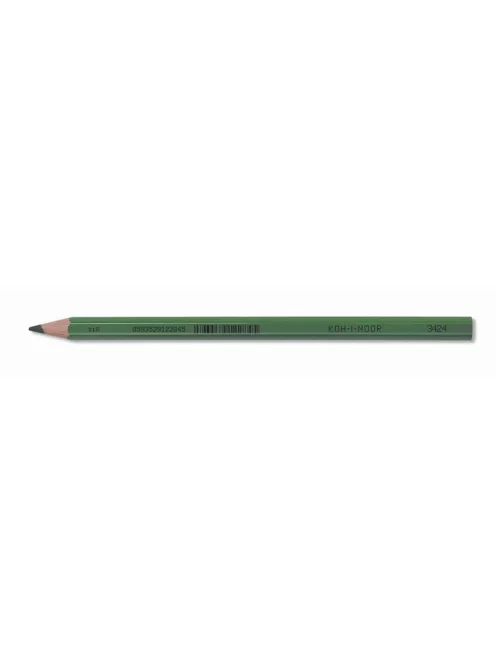 KOH-I-NOOR Színes ceruza, hatszögletű, vastag, KOH-I-NOOR "3424", zöld