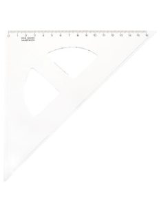   KOH-I-NOOR Háromszög vonalzó, műanyag, 45 °, 16 cm, KOH-I-NOOR