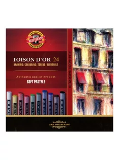   KOH-I-NOOR Porpasztell-kréta, puha, KOH-I-NOOR "Toison 8514/24", 24 különböző szín