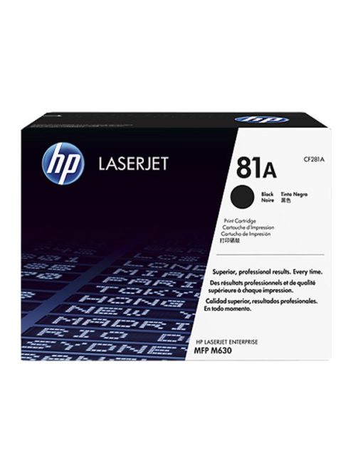 HP CF281A Lézertoner LaserJet Enterprise M604n, MFP M630f nyomtatókhoz, HP 81A, fekete, 10,5k