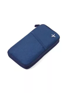   TROIKA Dokumentumtároló, utazáshoz, RFID védelemmel, TROIKA "Safe flight", sötétkék