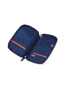   TROIKA Dokumentumtároló, utazáshoz, RFID védelemmel, TROIKA "Safe flight", sötétkék