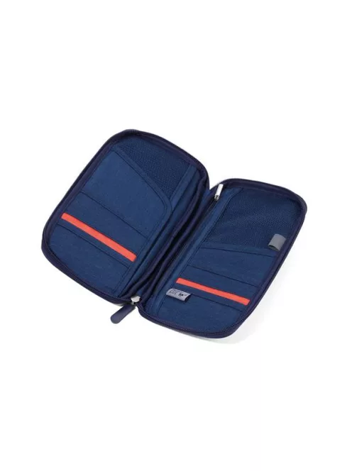 TROIKA Dokumentumtároló, utazáshoz, RFID védelemmel, TROIKA "Safe flight", sötétkék