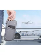 TROIKA Dokumentumtároló, utazáshoz, RFID védelemmel, TROIKA "Safe flight", szürke