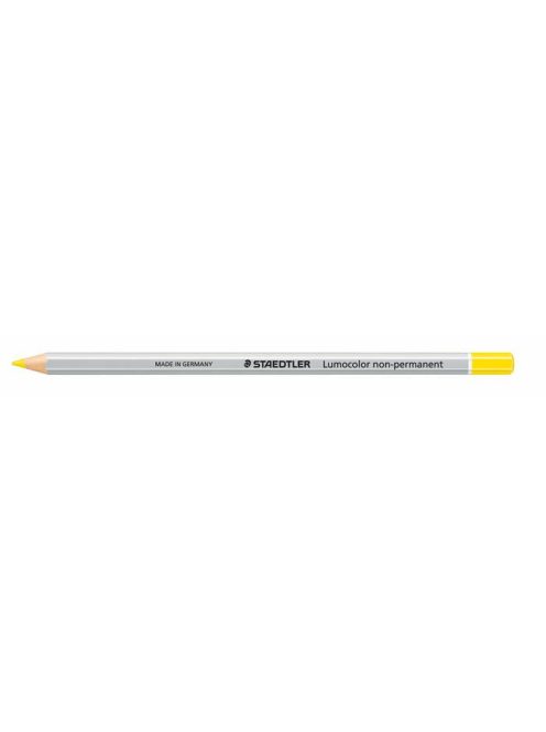 STAEDTLER Jelölőceruza, hatszögletű, mindenre író, lemosható (omnichrom), STAEDTLER "Lumocolor 108", sárga