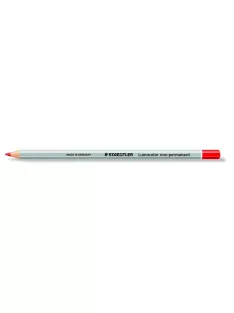   STAEDTLER Jelölőceruza, hatszögletű, mindenre író, lemosható (omnichrom), STAEDTLER "Lumocolor 108", piros