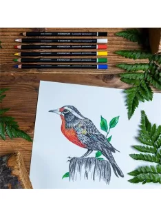   STAEDTLER Jelölőceruza készlet, mindenre író, vízálló, STAEDTLER "Lumocolor® permanent glasochrom 108 20", 6 különböző szín