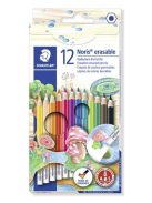 STAEDTLER Színes ceruza készlet radírral, hatszögletű, STAEDTLER "Noris Club", 12 különböző szín