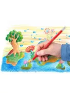 STAEDTLER Színes ceruza készlet radírral, hatszögletű, STAEDTLER "Noris Club", 12 különböző szín