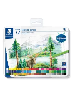   STAEDTLER Színes ceruza készlet, hatszögletű, fémdobozos, STAEDTLER "146 C", 72 különböző szín