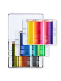   STAEDTLER Színes ceruza készlet, hatszögletű, fémdobozos, STAEDTLER "146 C", 72 különböző szín
