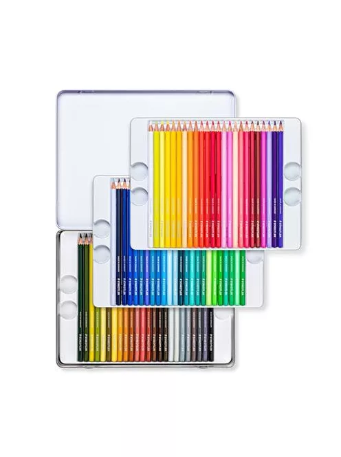 STAEDTLER Színes ceruza készlet, hatszögletű, fémdobozos, STAEDTLER "146 C", 72 különböző szín