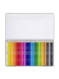   STAEDTLER Színes ceruza készlet, háromszögletű, fémdobozos, STAEDTLER "Ergo Soft 157", 36 különböző szín