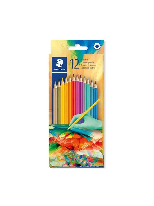 STAEDTLER Színes ceruza készlet, hatszögletű, STAEDTLER "175 C", Multiverzum 2, 12 különböző szín