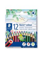 STAEDTLER Színes ceruza készlet, hatszögletű, félhosszú, STAEDTLER "Noris Colour 185", 12 különböző szín