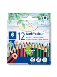   STAEDTLER Színes ceruza készlet, hatszögletű, félhosszú, STAEDTLER "Noris Colour 185", 12 különböző szín