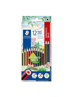   STAEDTLER Színes ceruza készlet, hatszögletű, STAEDTLER "Noris Colour 185", 10+2 különböző szín