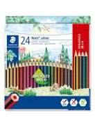 STAEDTLER Színes ceruza készlet, hatszögletű, STAEDTLER "Noris Colour 185", 20+4 különböző szín