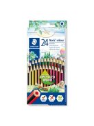 STAEDTLER Színes ceruza készlet, hatszögletű, STAEDTLER "Noris Colour 185", 24 különböző szín