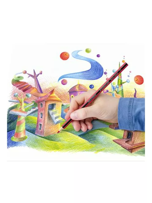 STAEDTLER Színes ceruza készlet, hatszögletű, STAEDTLER "Noris Colour 185", 36 különböző szín