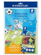 STAEDTLER Színes ceruza készlet, hatszögletű, színezőfüzettel, STAEDTLER "Noris® Colour 185", 12 szín
