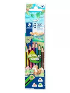   STAEDTLER Színes ceruza készlet, háromszögletű, STAEDTLER "Noris Colour 187", 6 különböző szín