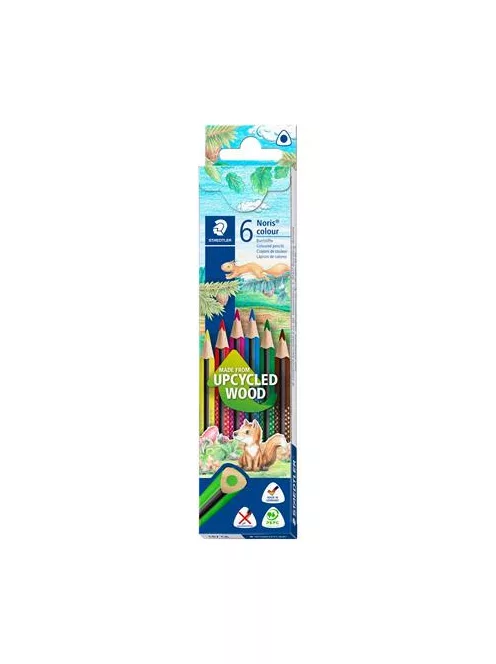 STAEDTLER Színes ceruza készlet, háromszögletű, STAEDTLER "Noris Colour 187", 6 különböző szín