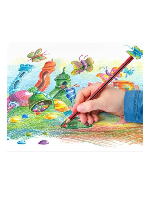 STAEDTLER Színes ceruza készlet, háromszögletű, STAEDTLER "Noris Colour 187", 6 különböző szín