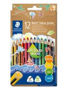 STAEDTLER Színes ceruza készlet, háromszögletű, STAEDTLER "Noris® colour jumbo 188", 12 különböző szín