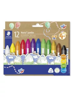   STAEDTLER Zsírkréta, vastag, háromszögletű, STAEDTLER "Noris® jumbo 228 14", 12 különböző szín